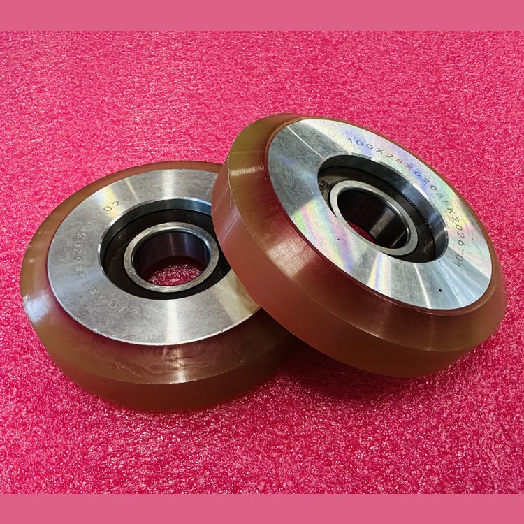 Ролик башмака направляющей OD100mm W25mm (подшипник 6205) Kone Schindler