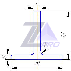Лифтовая направляющая T45/A b1=45мм h1=45мм k=5мм